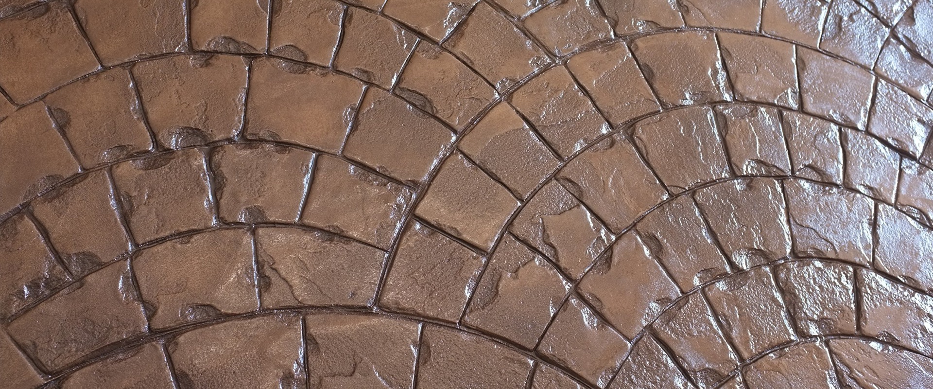 Fan-shaped Stamped Concrete Patterns