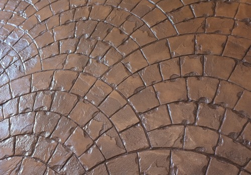 Fan-shaped Stamped Concrete Patterns